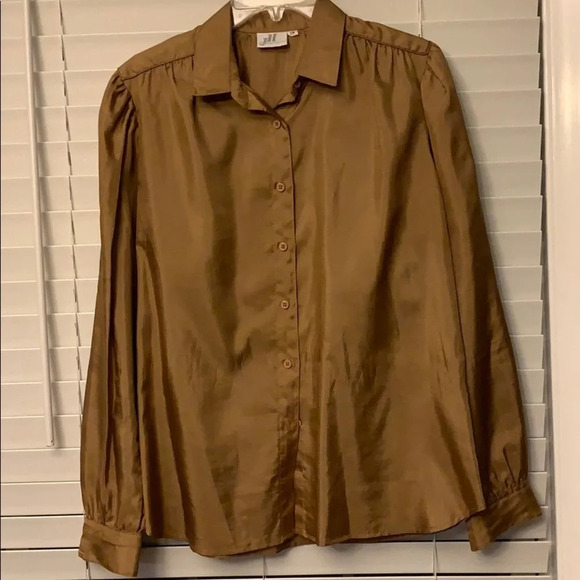 JH Collectibles - vintage size 14 gold blouse - Picture 1 of 4
